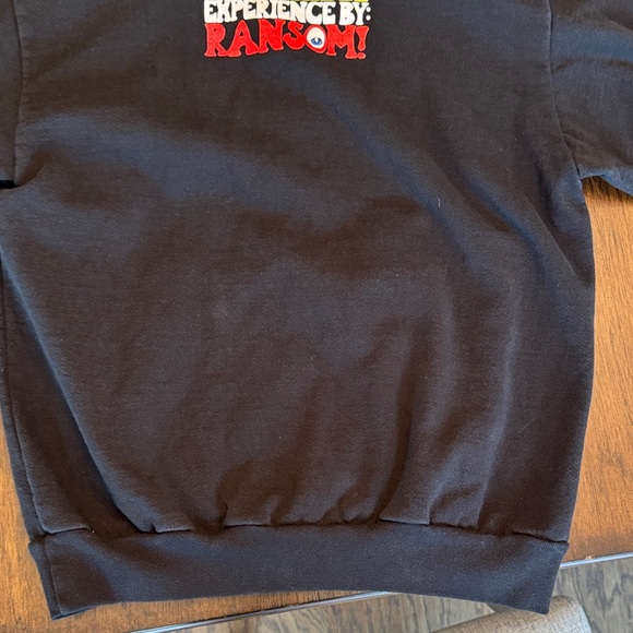 Ransom Puff Print Skull Black Hoodie with Red Skull Graphic made in the USA - Picture 9 of 12